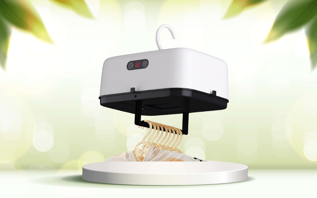 Asciugatrice portatile compatta: asciuga ovunque i tuoi capi in pochi minuti